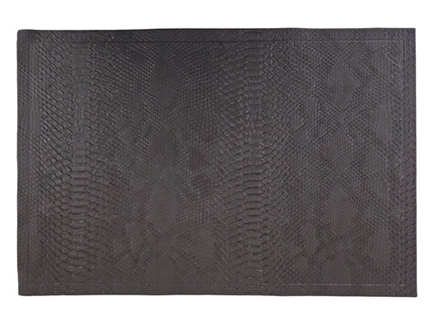 Individual rectangular de pu negro con tramado Set x 6 30x45 cm