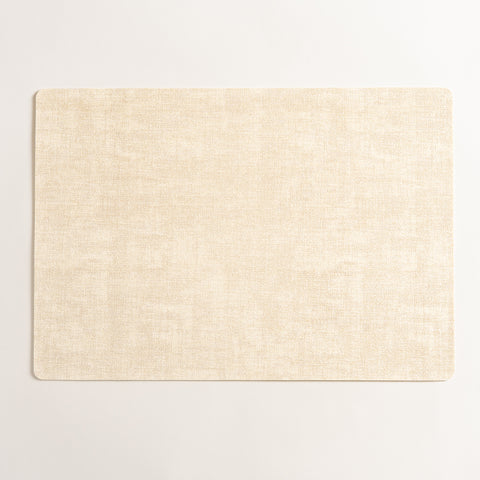 Individual rectangular de pvc Tramy beige set x 6 30x43 cm
