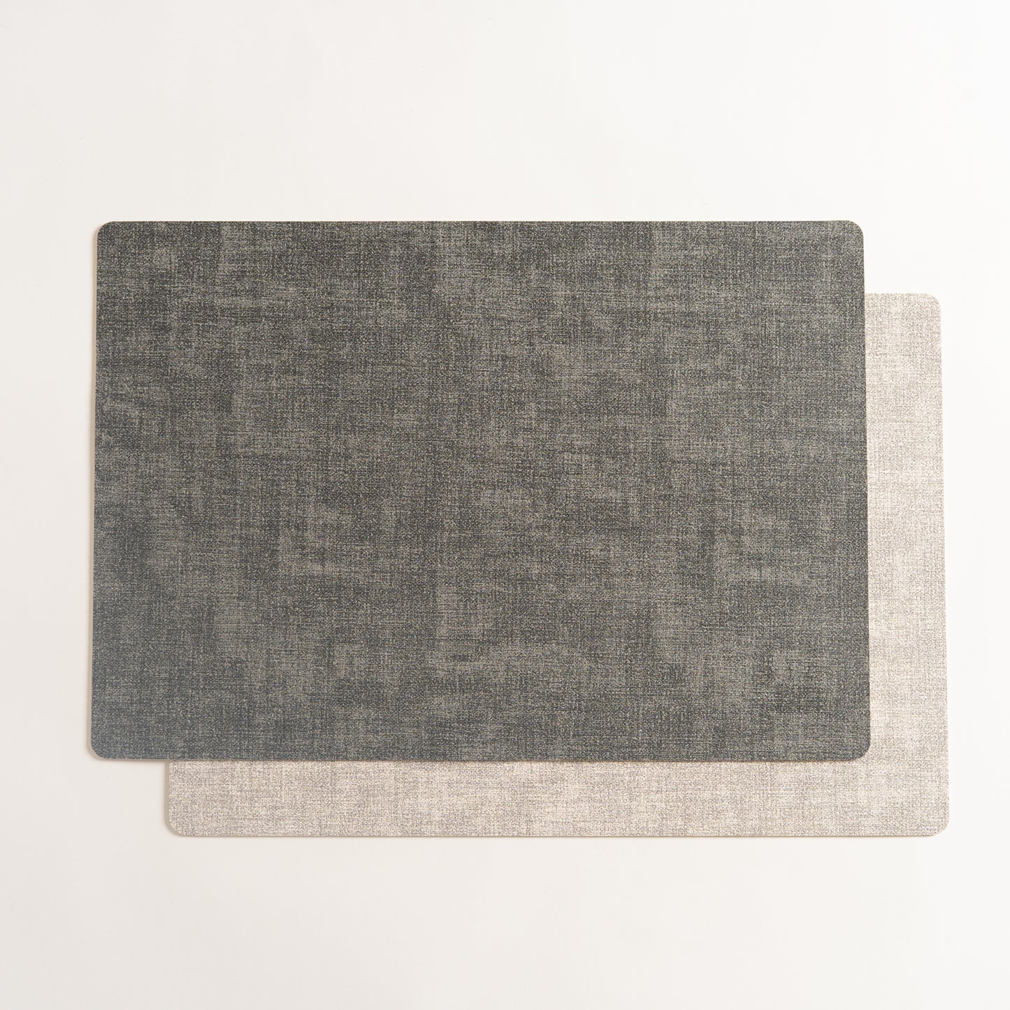 Individual rectangular de pvc Tramy gris reservsible set x 6 30x43 cm