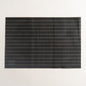 Individual rectangular de pvc rayado Jaco negro set x 6 30x45 cm
