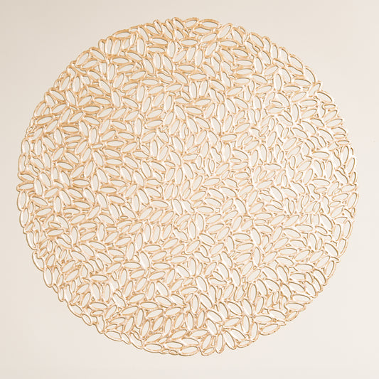 Individual circular gold de pvc Set x 6 38 cm