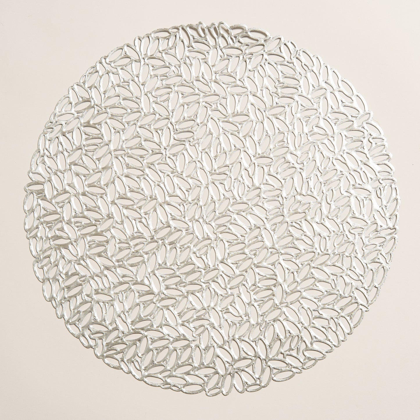 Individual circular silver de pvc Set x 6 38 cm