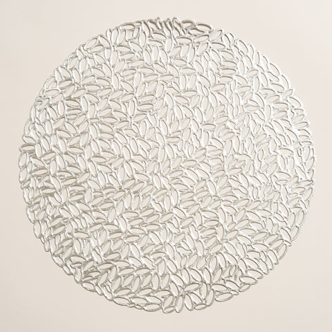 Individual circular silver de pvc Set x 6 38 cm