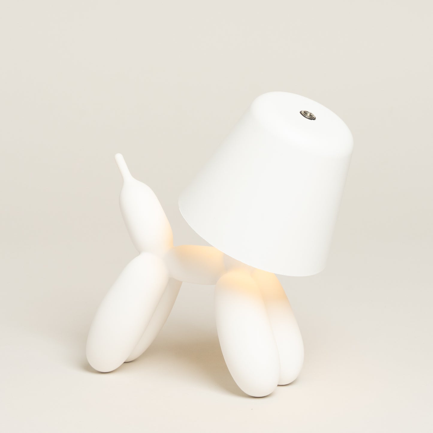 Lampara usb Puppy blanca 12x18 cm