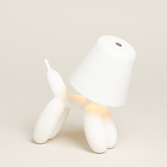 Lampara usb Puppy blanca 12x18 cm