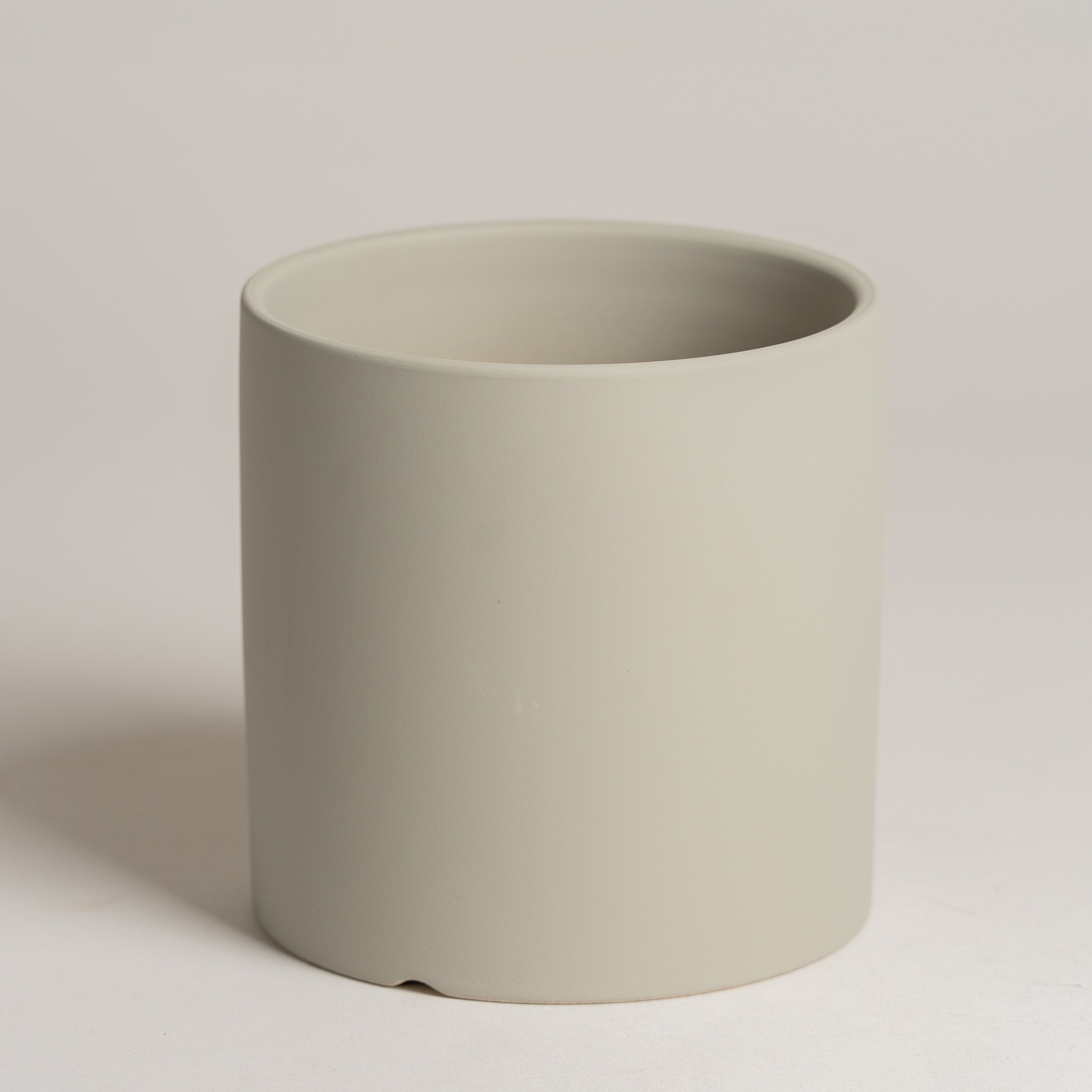 Maceta de ceramica soft gris 14x14cm