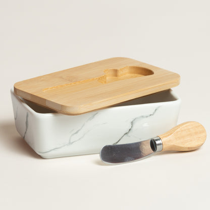 Linea Marmol Mantequera ceramica 16x10x6 cm