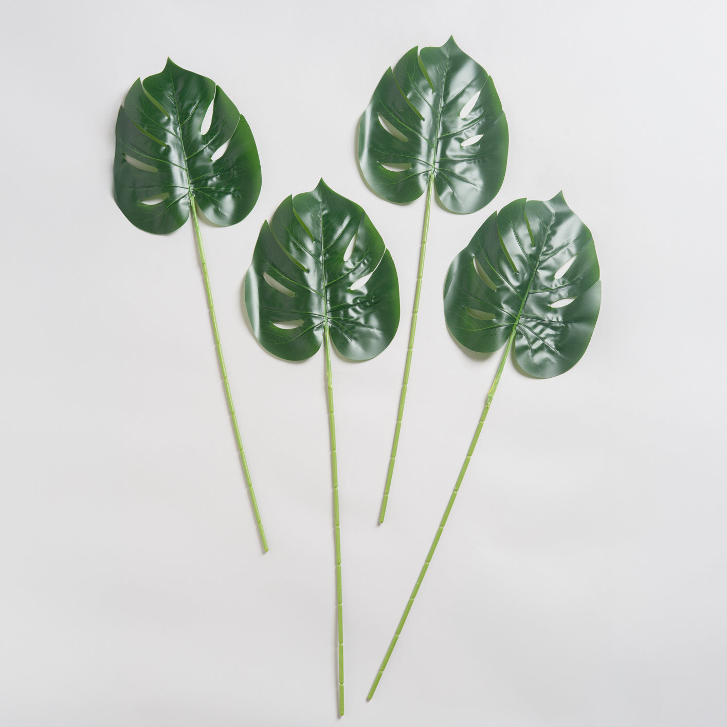 Planta artificial monstera con 1 hoja Set x 4 21 cm