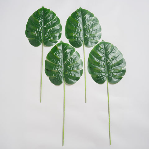 Planta artificial monstera con 1 hoja Set x 4 30 cm