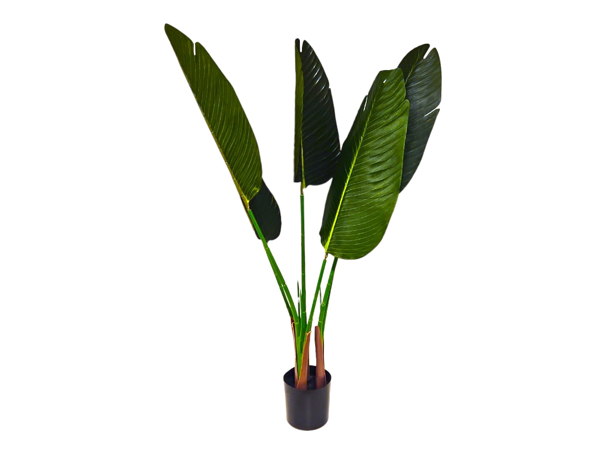Planta artificial Sterlitzia con 5 hojas 95 cm