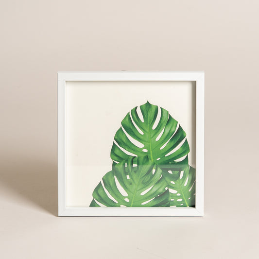 Cuadro de madera blanco modelo 3 hoja 22x22 cm