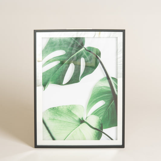 Cuadro borde de espejado hoja Modelo 1