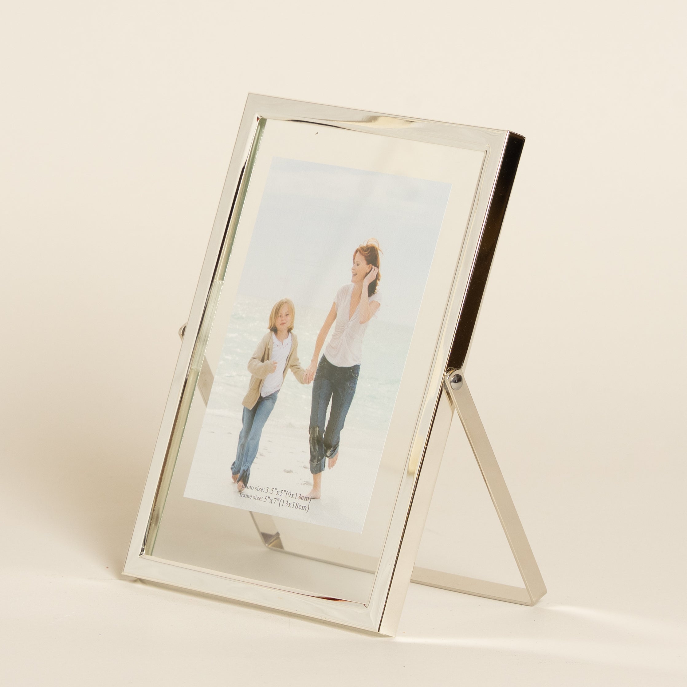 Portarretrato metalico plateado 13x18 cm foto 9x13