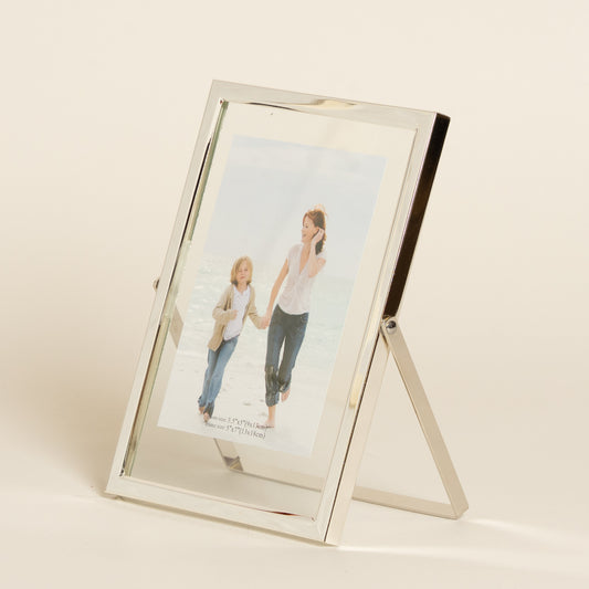 Portarretrato metalico plateado 13x18 cm foto 9x13