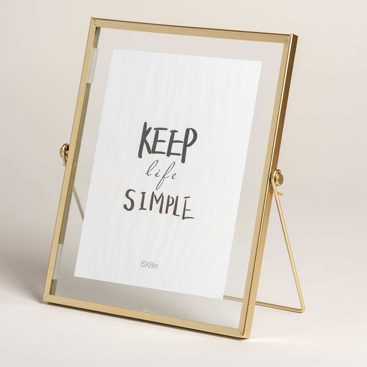 Portarretrato metalico dorado 25X20 cm I ft:20x15 cm