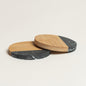 Linea Marmol Posavaso set x 2 redondo negro 9 cm