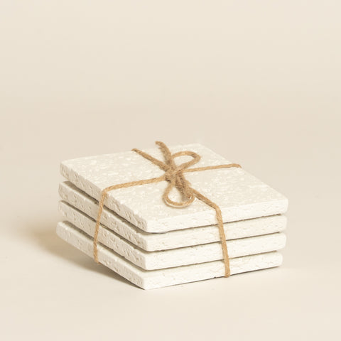 Piedra posavasos Square set x 4 9x9 cm