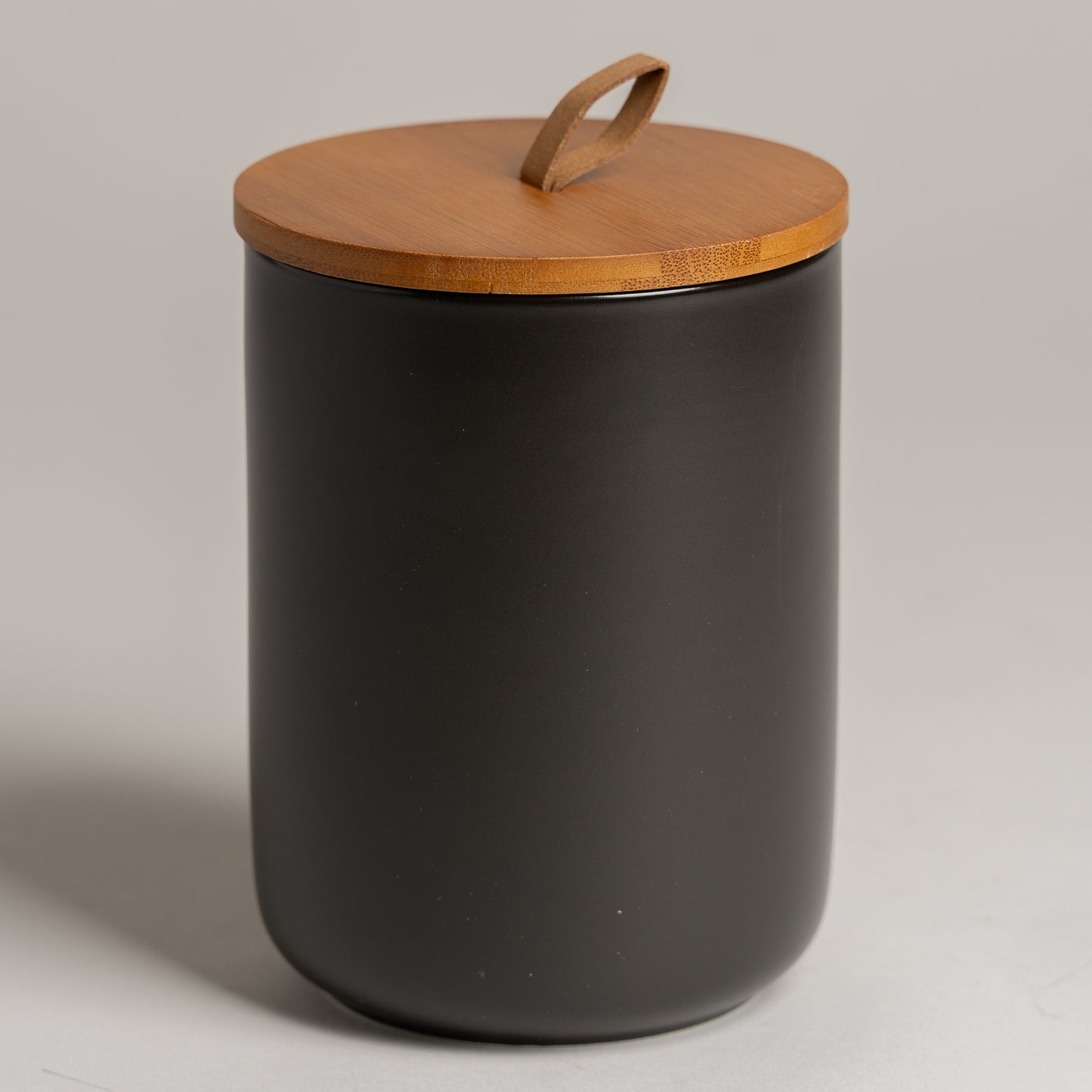 Frasco ceramica Koop negro L 1300ml 13x17 cm