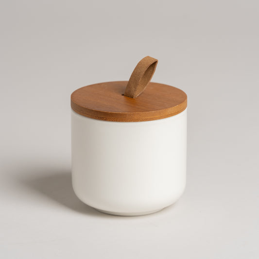 Frasco ceramica Koop blanco S 260ml 9x8 cm