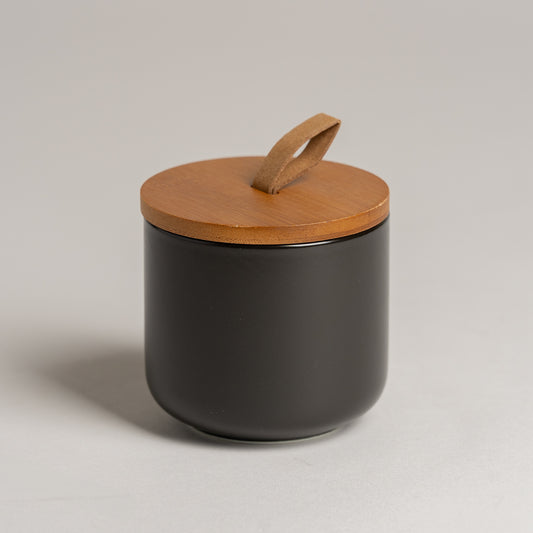 Frasco ceramica Koop negro S 260ml 9x8 cm