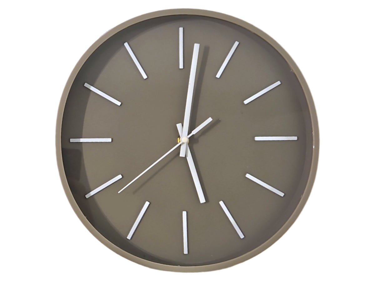 Reloj redondo gris agujas blancas Apolo 30cm