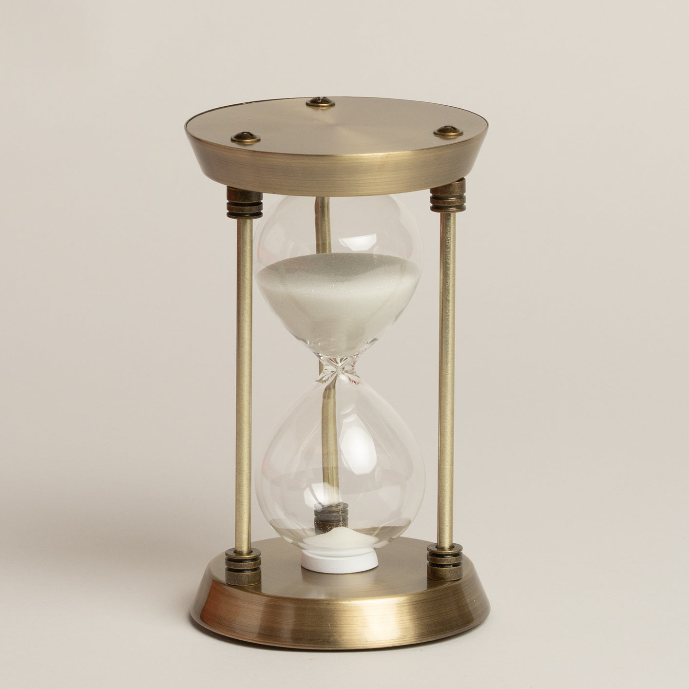 Reloj de arena metalico Relativity dorado mate 17cm