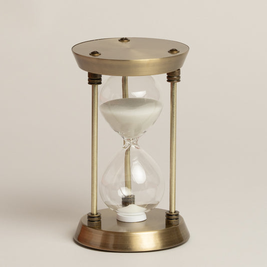 Reloj de arena metalico Relativity dorado mate 17cm