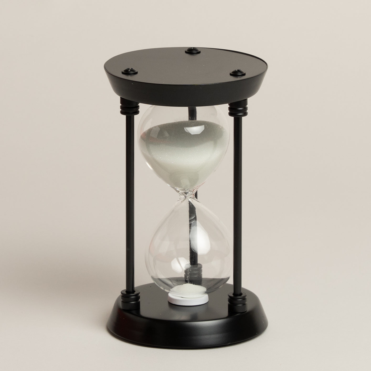Reloj de arena metalico Relativity negro mate 17cm