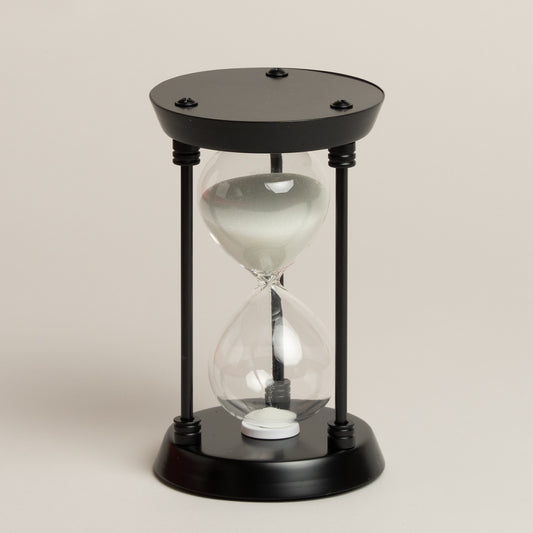 Reloj de arena metalico Relativity negro mate 17cm