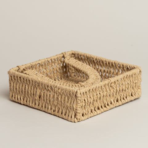 Servilletero de papel Nest marron 18x18x6 cm