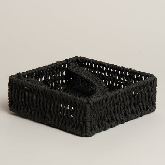 Servilletero de papel Nest negro 18x18x6 cm
