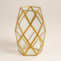 Linea metal terrario de vidrio dorado xl oval 15x21 cm
