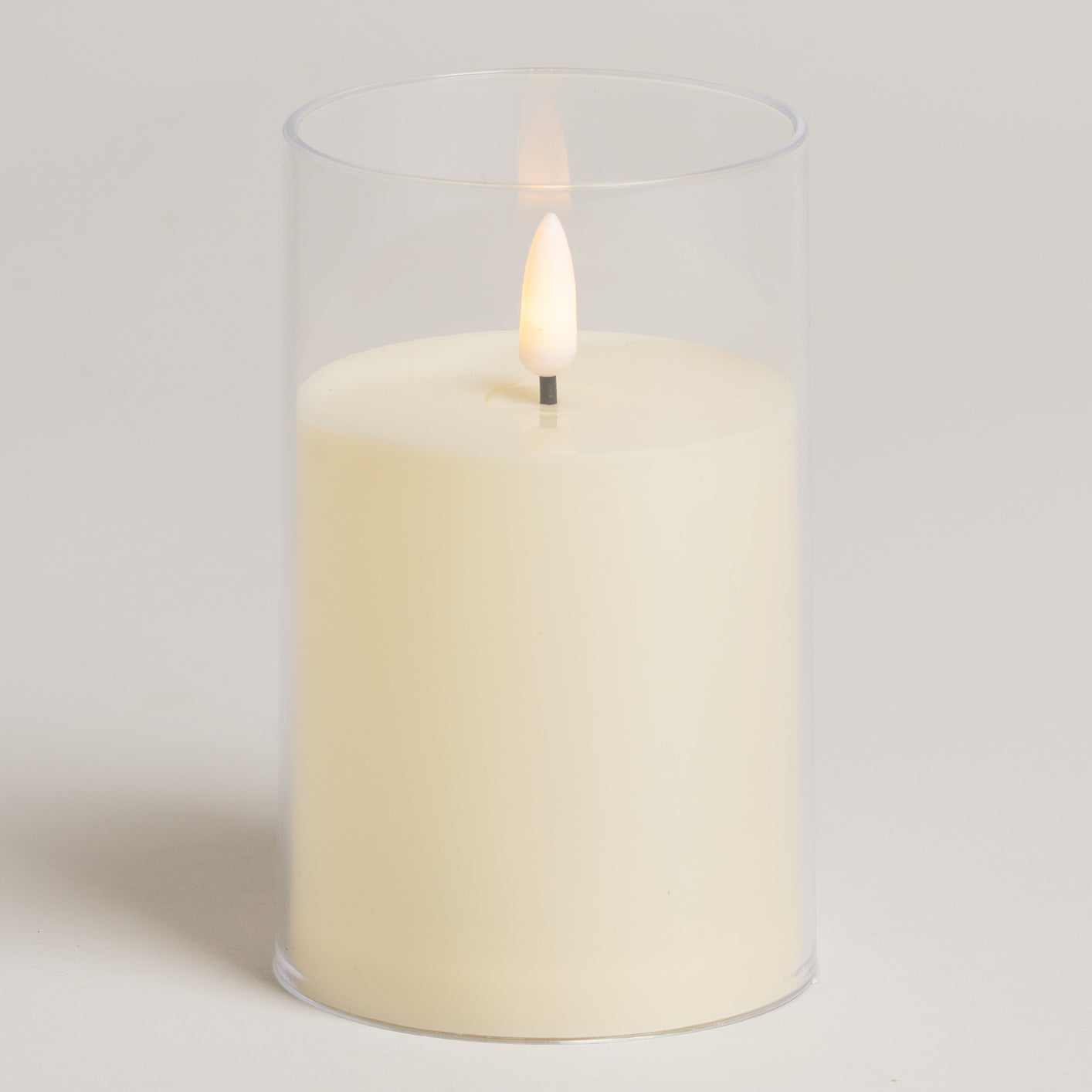 Vela led con frasco 8 x 13 cm