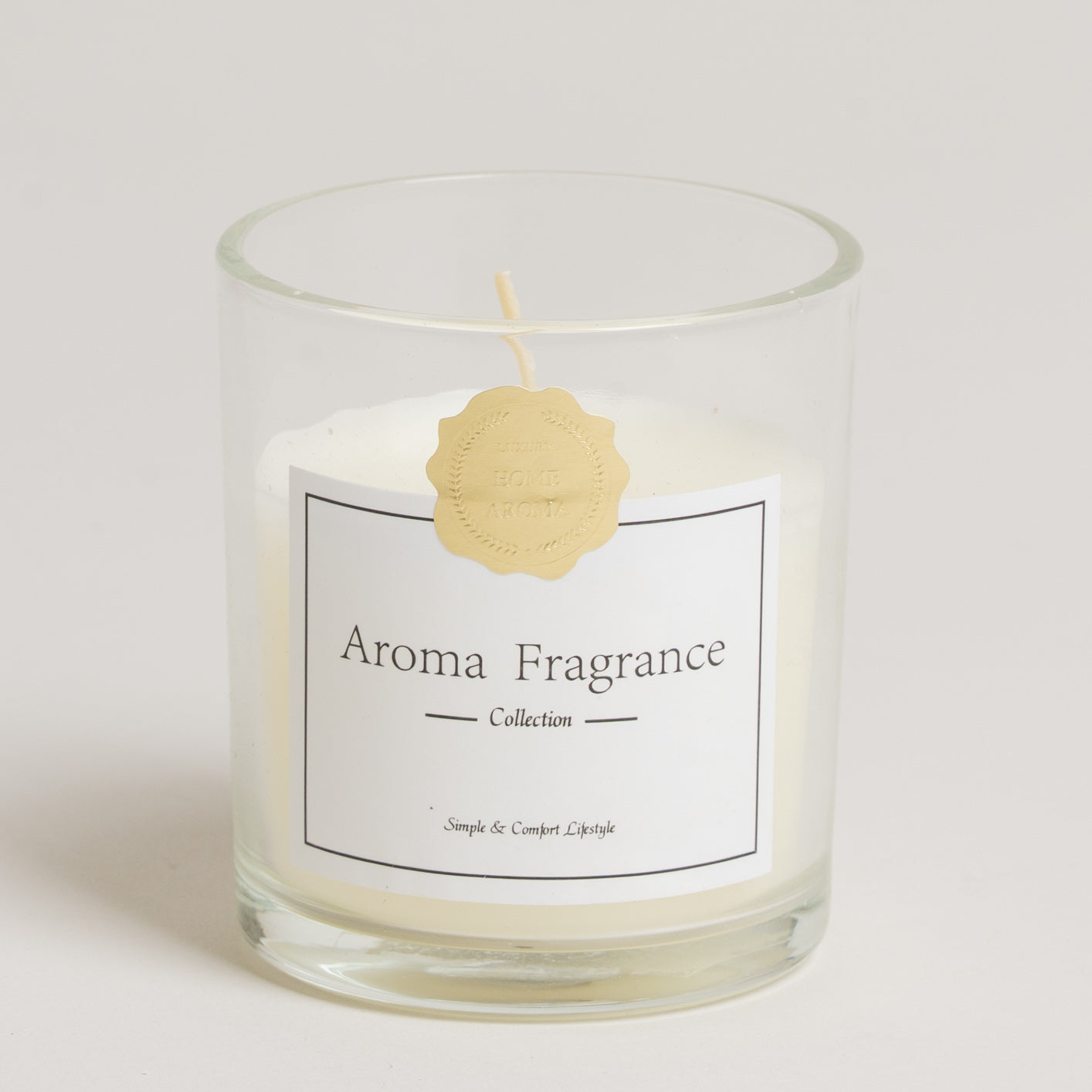 Vela aromatica vidrio blanca Zamba 6x8 cm