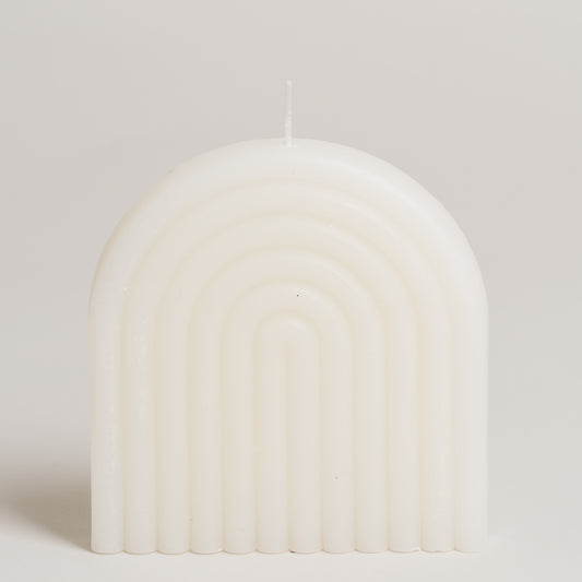 Vela Rainbow blanca 13x13 cm