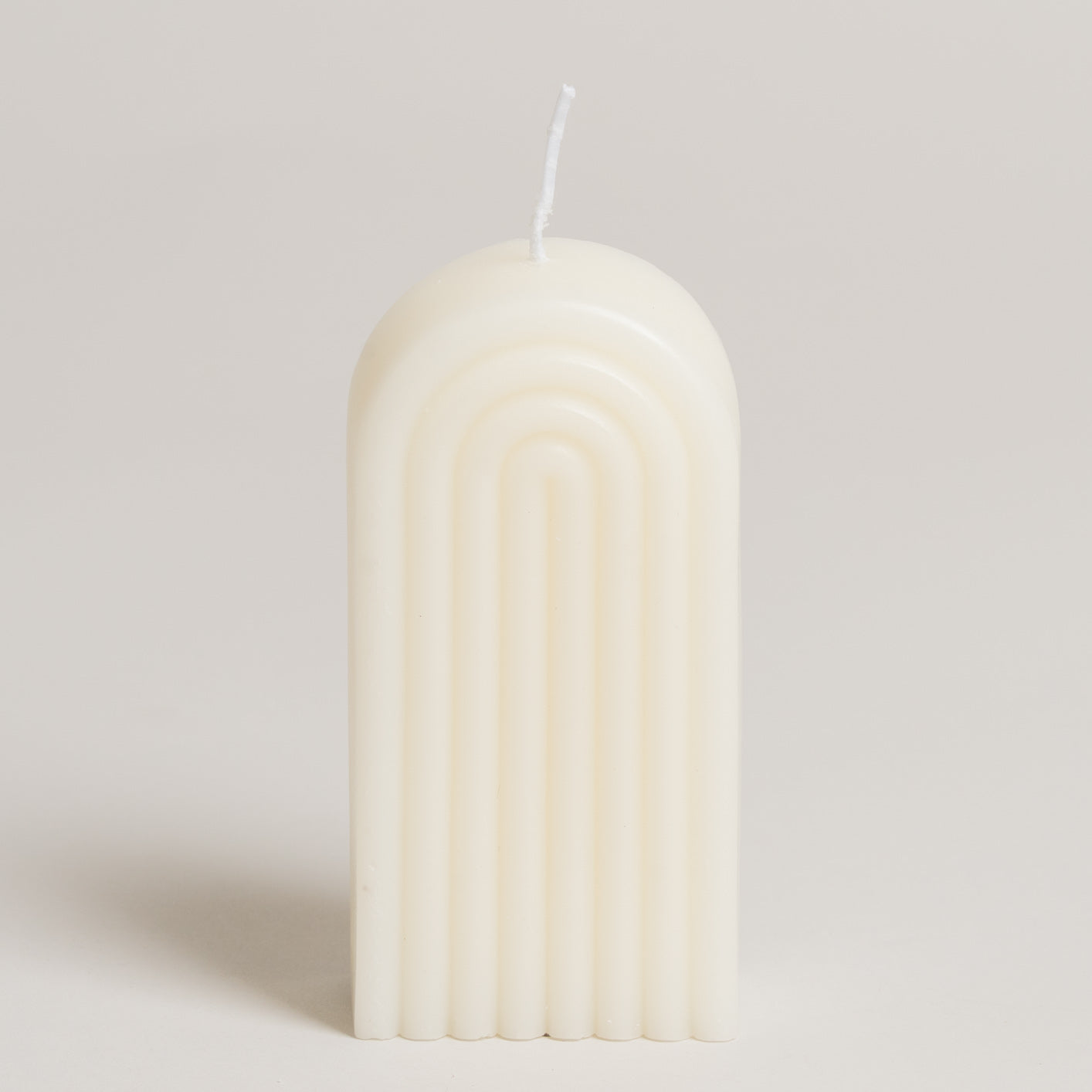 Vela Rainbow blanca 6x12 cm