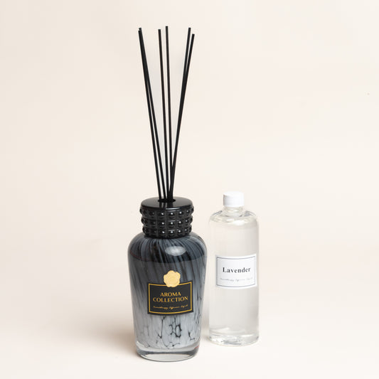 Difusor Zafiro XL grey con aroma frasco vidrio 500 ml