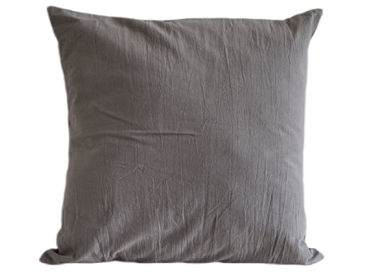 Textil Almohadon de tusor gris perla 50x50 cm