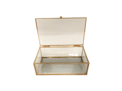 Linea metal organizador / Caja de vidrio simple small 15x11x5 cm