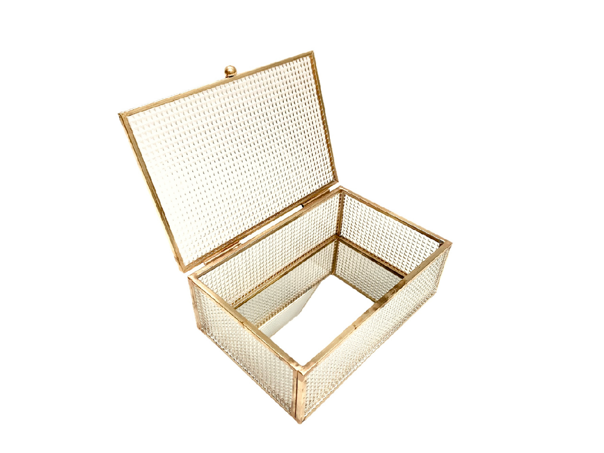 Linea metal organizador / Caja de vidrio simple medium 20x14x6 cm