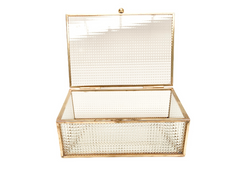 Linea metal organizador / Caja de vidrio simple medium 20x14x6 cm