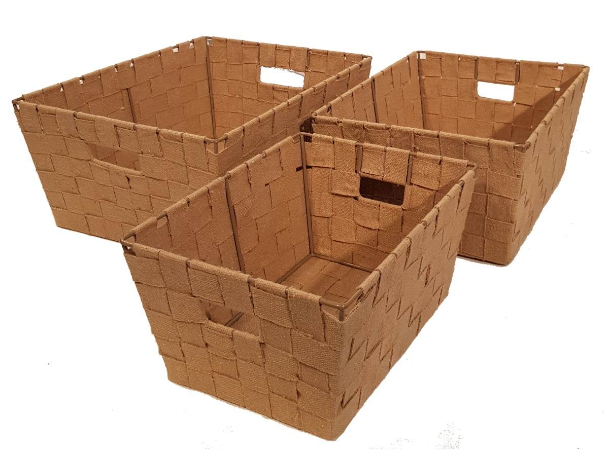 Cesto rectangular Set x 3 37x29x16 I 33x25x15 I 29x21x14 cm