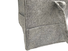 Cesto fieltro organizador gris claro 38x25x18 cm