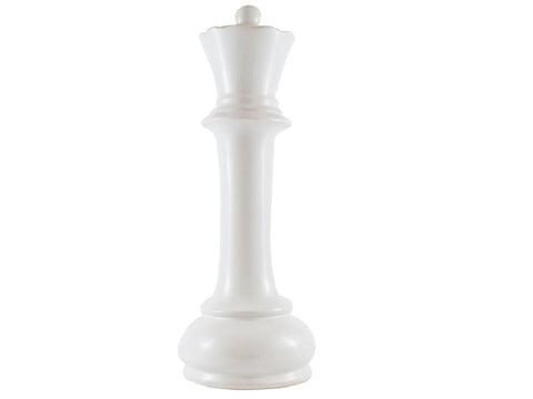Pieza de ajedrez ceramica blanca Reina 10x30 cm