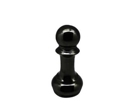 Pieza de ajedrez ceramica negra Peon 19x8 cm