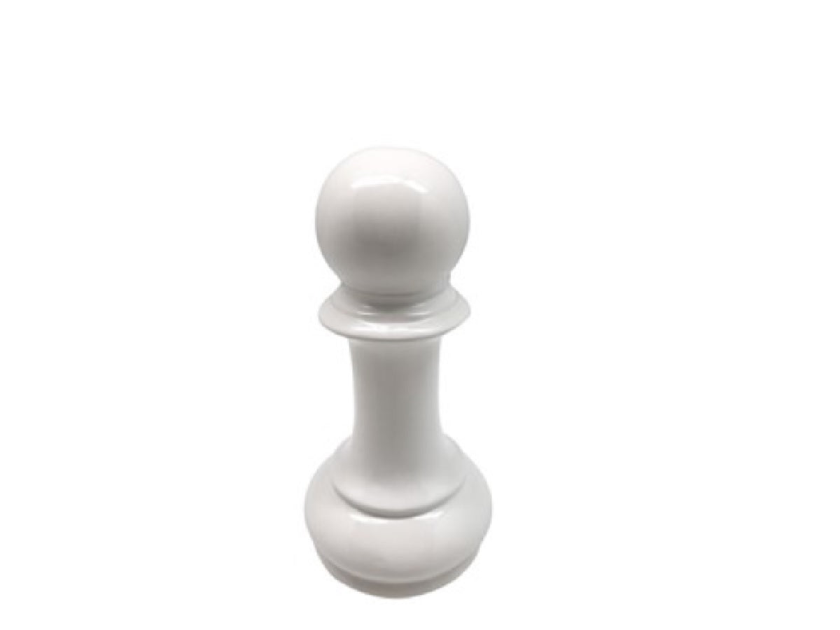 Pieza de ajedrez ceramica blanca Peon 19x8 cm