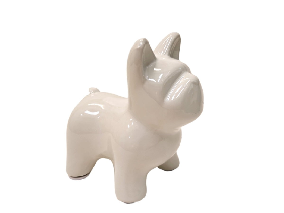 Pieza decorativa Doggy blanca 7x11cm