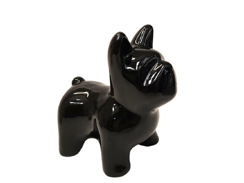 Pieza decorativa Doggy negra 7x11cm