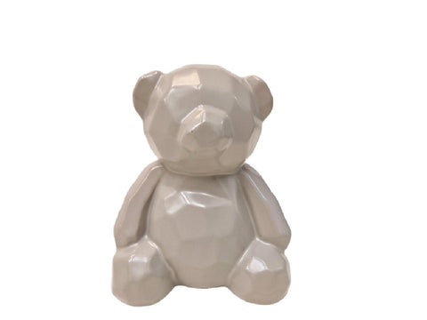 Pieza decorativa Bear gris 12x14cm