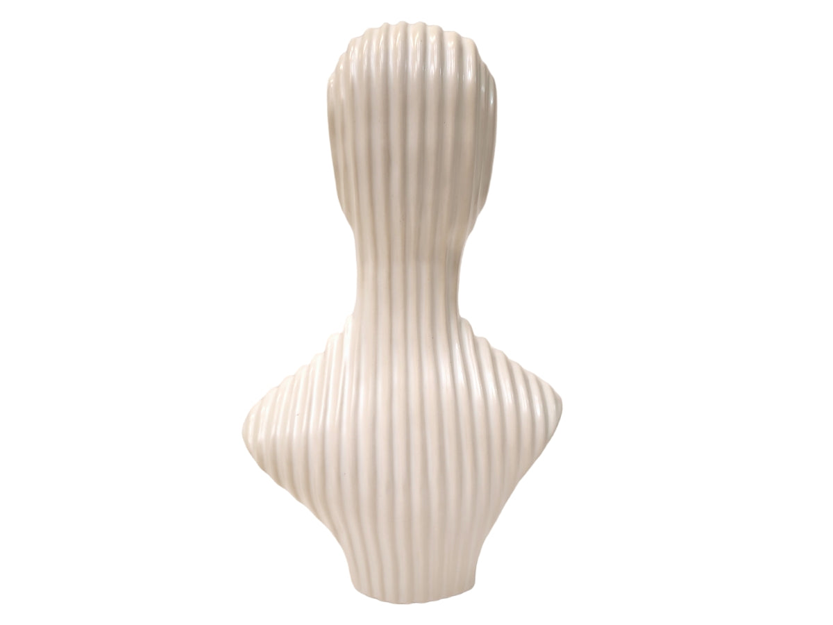 Figura decorativa de ceramica Head white 18x10x31 cm
